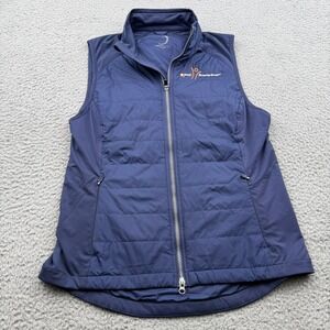 Zero Restriction Vest Mens L Blue Solid Primaloft Insulated PNC Logo